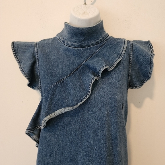 MCGUIRE Denim Sorbonne Mini Dress in Josephine Size Medium - Picture 6 of 16